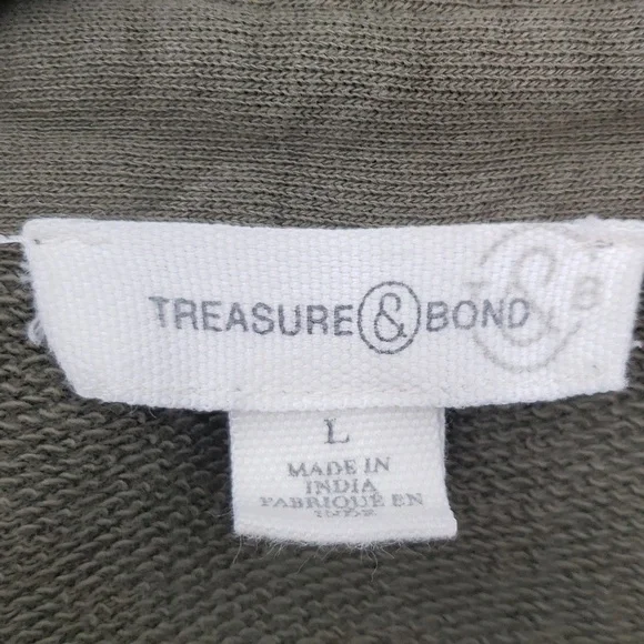 Treasure & Bond Dark Green Button Down Shacket - Picture 8 of 9